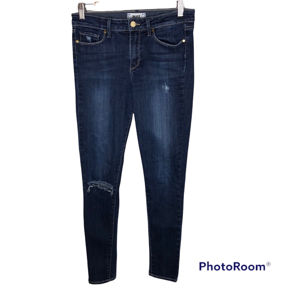 Paige Horton Ultra Skinny Jeans Size 28 Distressed‎ Mid Rise 5 Pocket